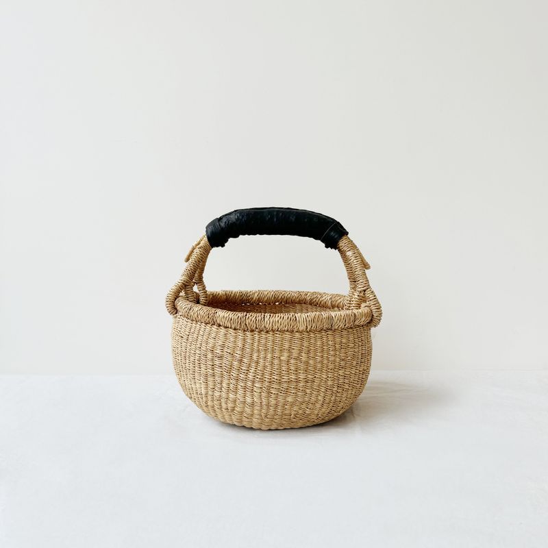 NATURAL BOLGA BASKET - 2 Colors (SMALL)