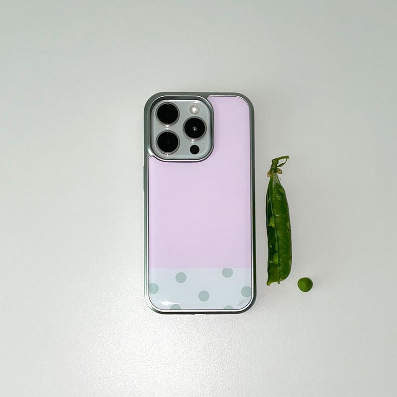 [MADE] SWEET PEA PHONE CASE (epoxy silver bumper)