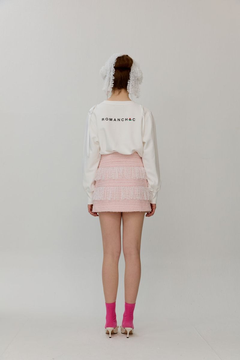 Satin layered sweatshirt