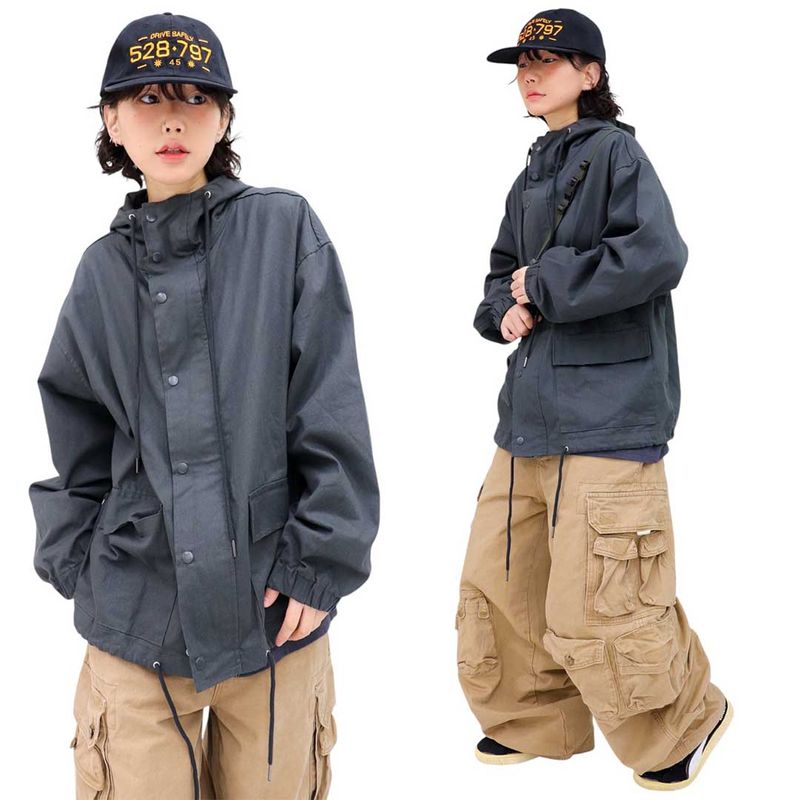 Oversized Vintage Hooded Field Jacket