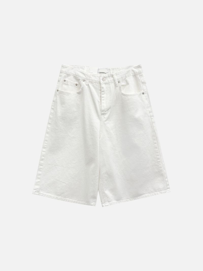 Suzuka White Bermuda Denim Pants