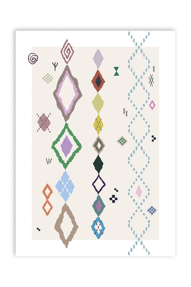 A2 ARGYLE PATTERN POSTER