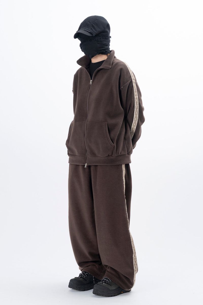 Selma Ethnic Fleece Set-up Track Top