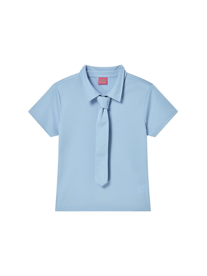  TIE PIQUE SHIRT BLUE BLUE