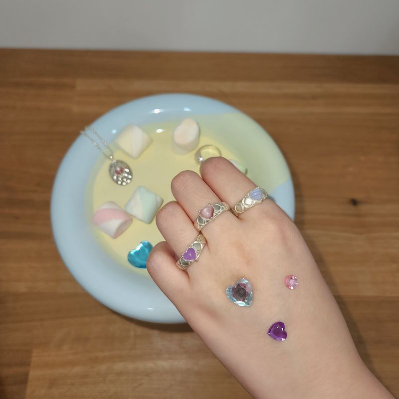 【MADE】 Heart quilting ring