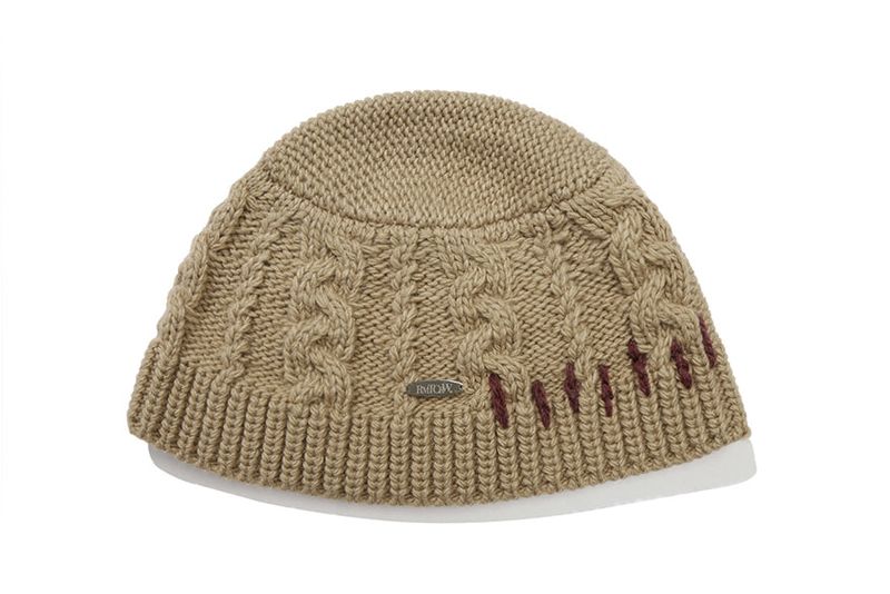 CABLE KNIT BUCKET HAT_BEIGE