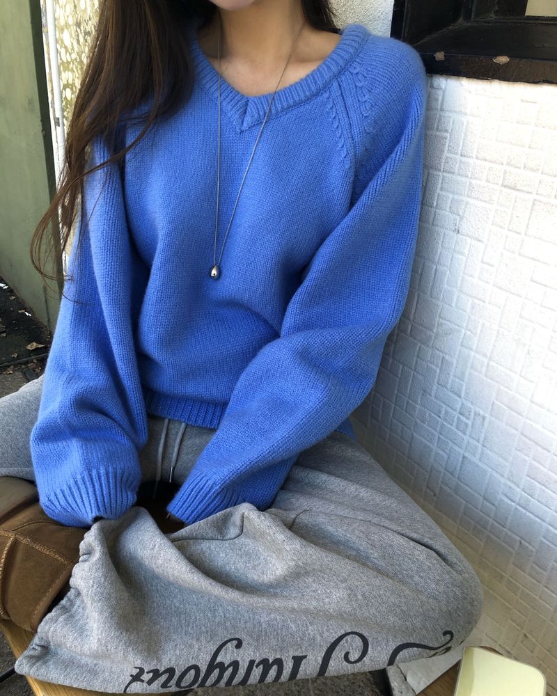 [ORIGINAL] Derr V-Neck Loose-Fit Knit