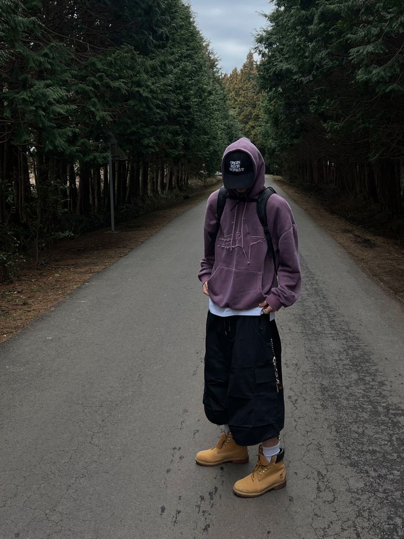 Double Star Pigment-Dyed Hoodie (2 Colors)