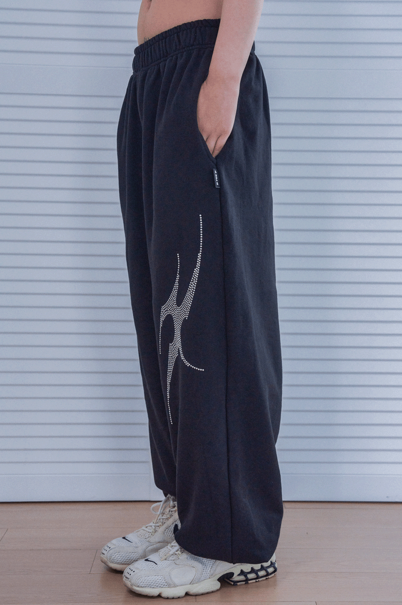 tribal jogger pants_black