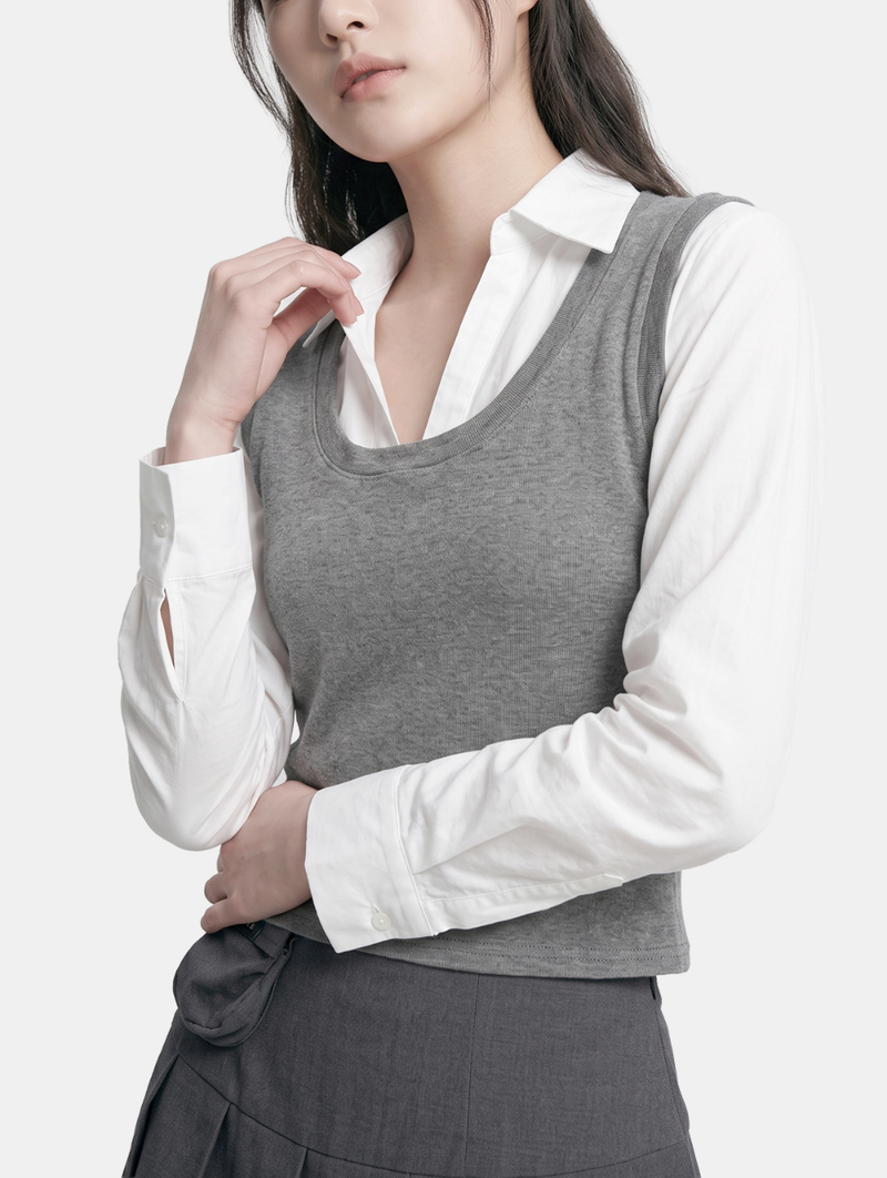 Emma Layered Collar Shirt