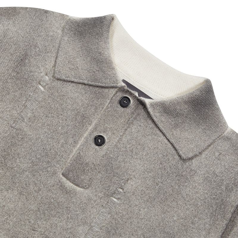 [24SS LSD COLLECTION] Spray Damaged Polo Knit_Grey