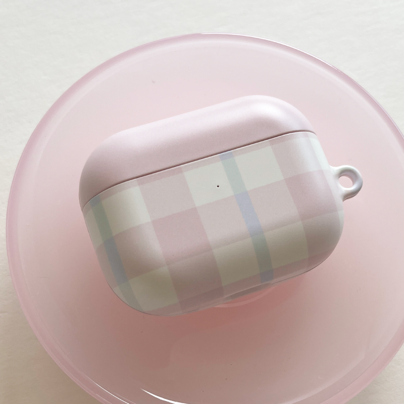 cozy pink matte hard airpods case