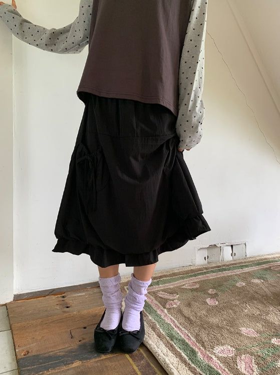 Laris Banding See-Through Knee Socks