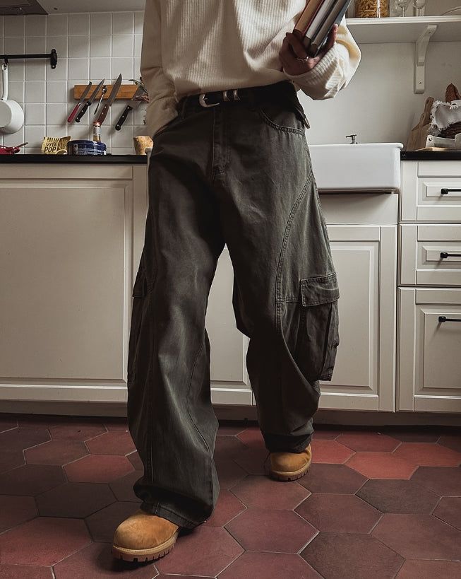 Stunve Curved Dyeing Cargo Pants