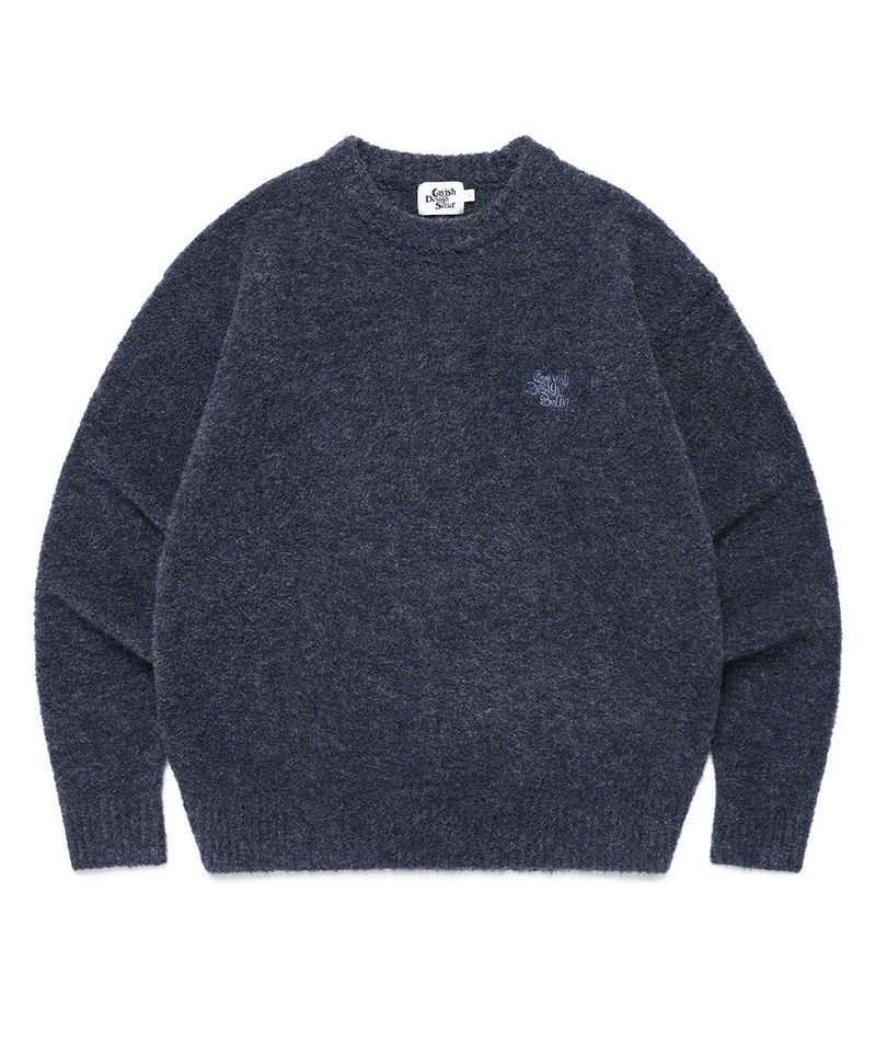 cavish（カビシ）の「TWO TONE BOUCLE KNIT CREWNECK NAVY(CV2EFUK604A)（Tops）」