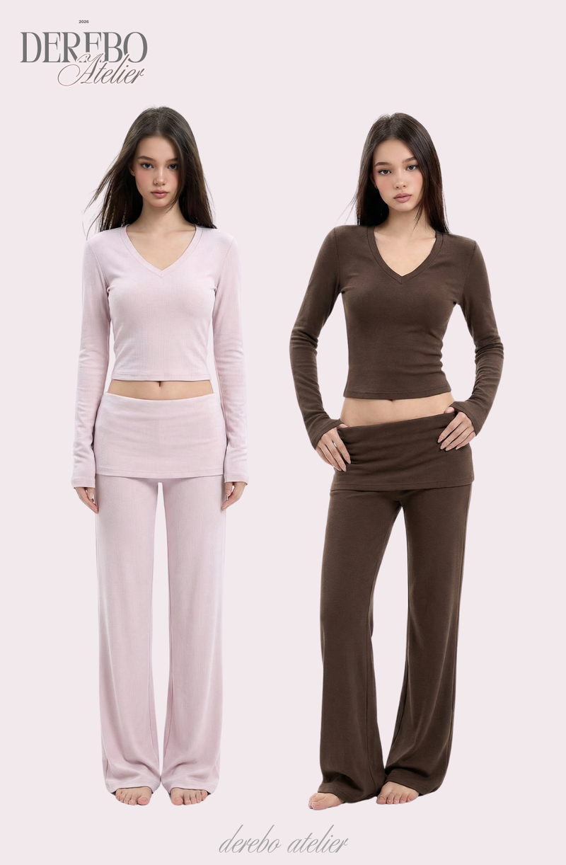 Mully Pink V-Neck Training Set-up (pants)