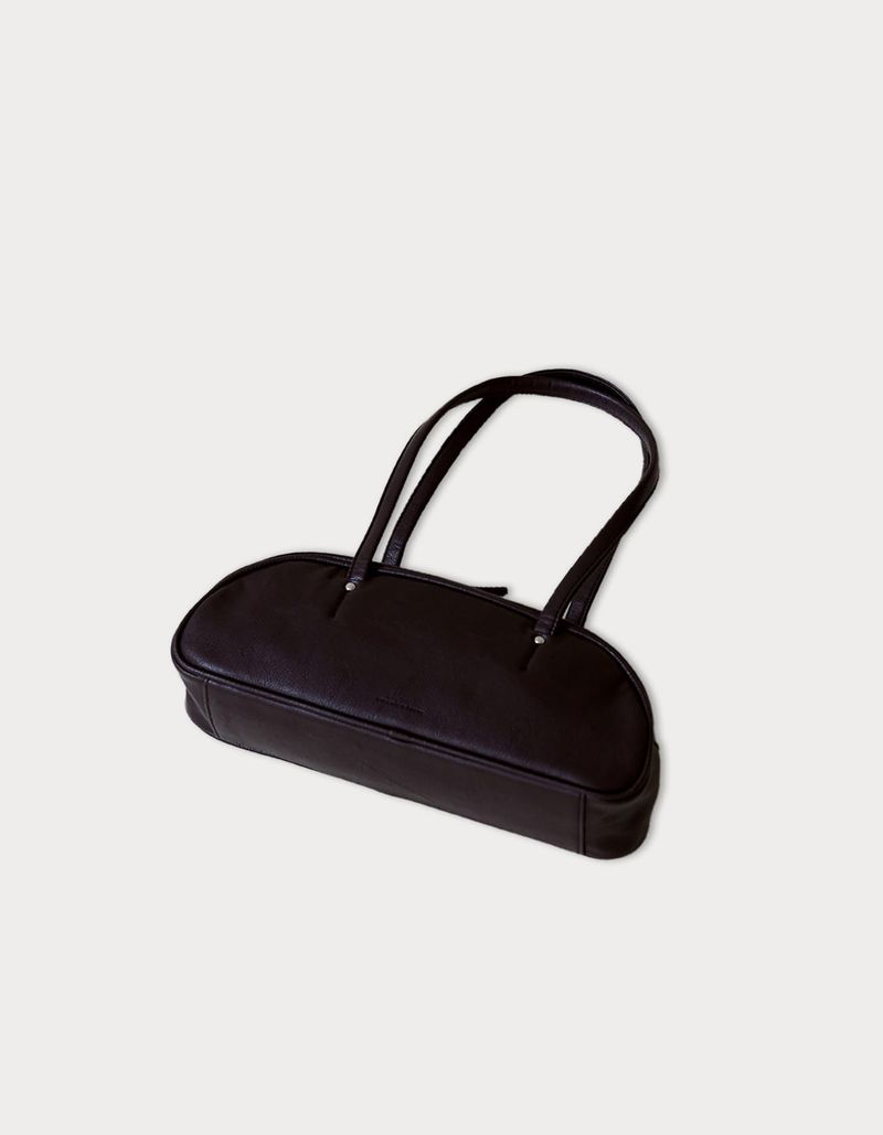 demi baguette bag - dark brown