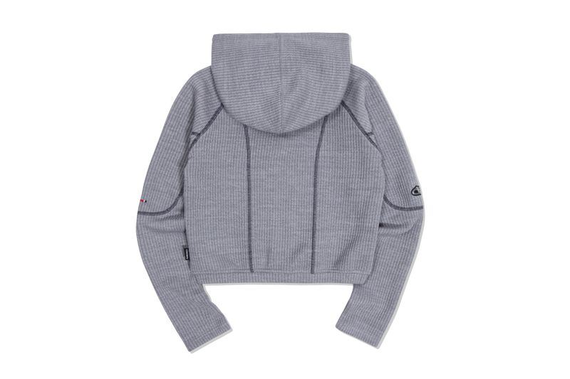 BIKER KNIT HOOD ZIP UP