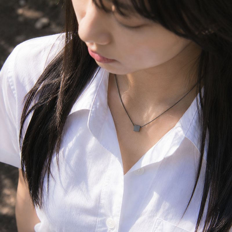 EX LOVE（イーエックスラブ）の「スクエアキュービックミニマルファッションアクセサリーズウーマンズメンズデイリーネックレス（アクセサリー）」