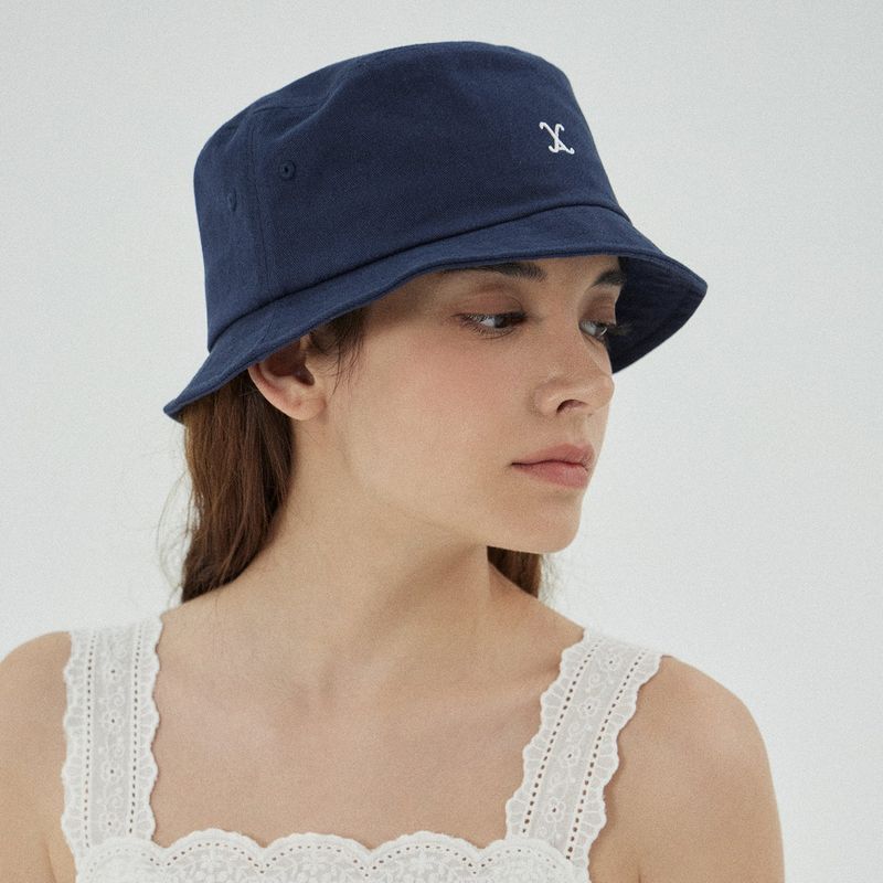VA Curved Logo Short Visor Bucket Hat / Navy