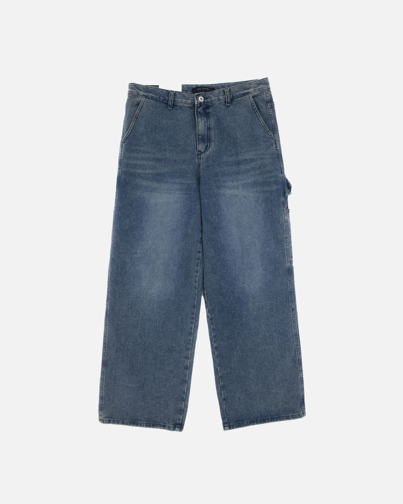 Dying patch carpenter denim
