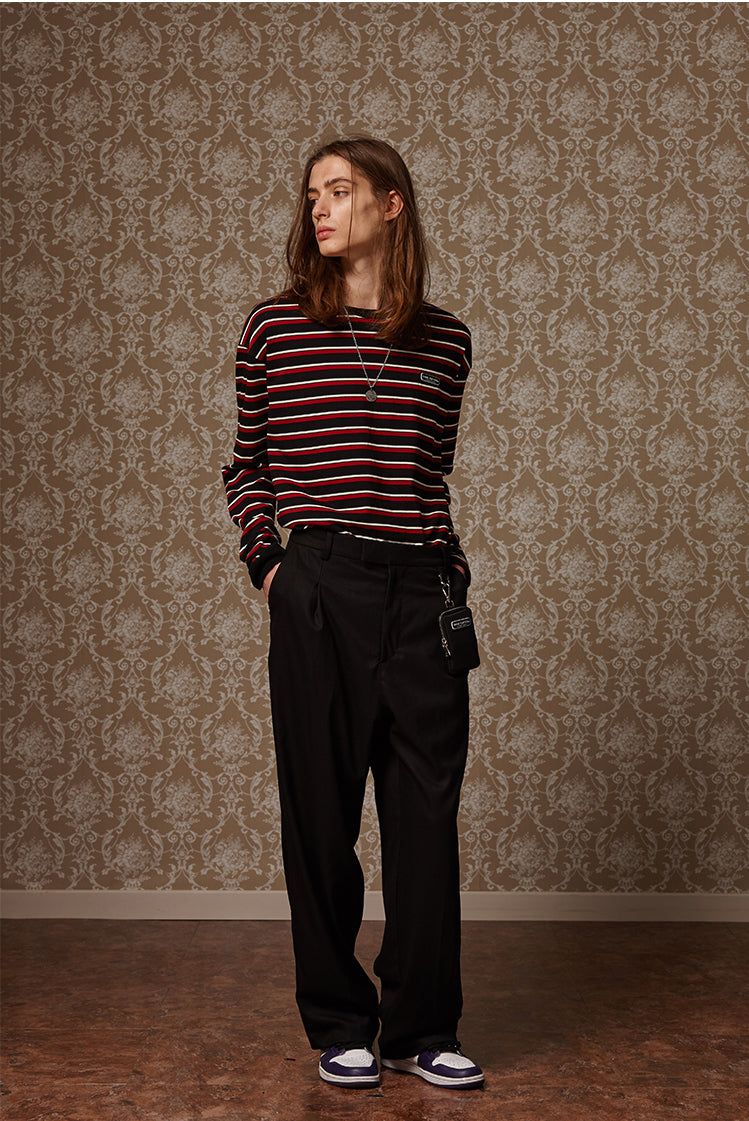 Multi stripe long sleeve T