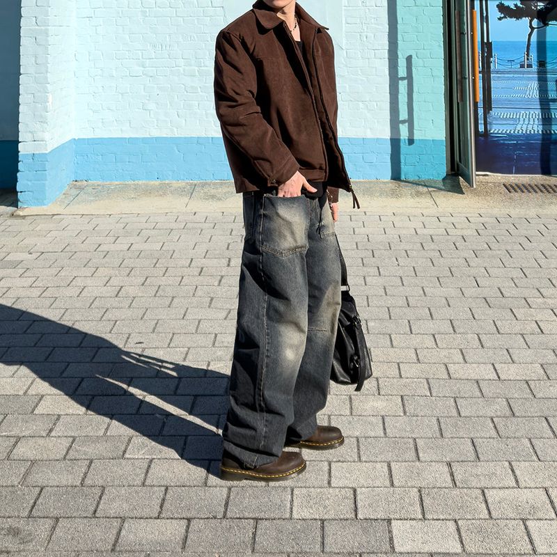 Luna suede padding jacket