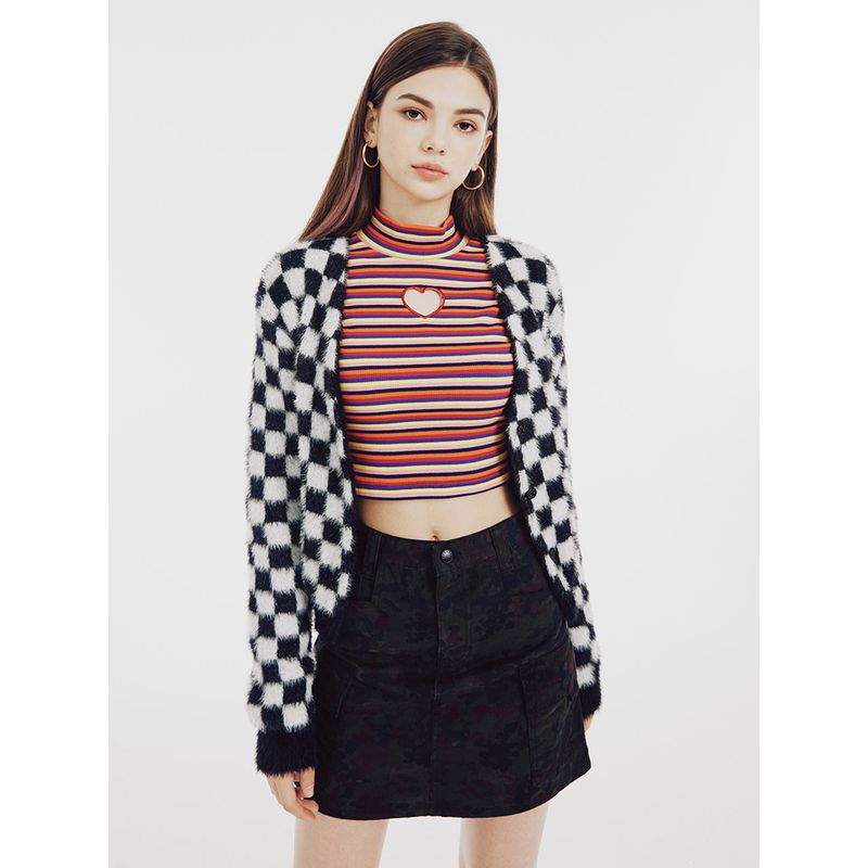 ANDTHEOTHER(アンドジアザー)の「Black Checkers Cardigan()」