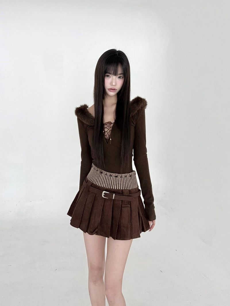 1548. Fur rope T (2color)