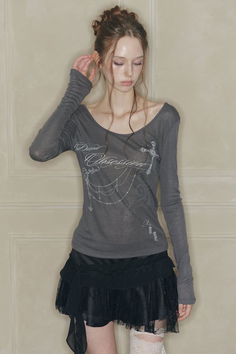 DUSK GRAPHIC TEE charcoal