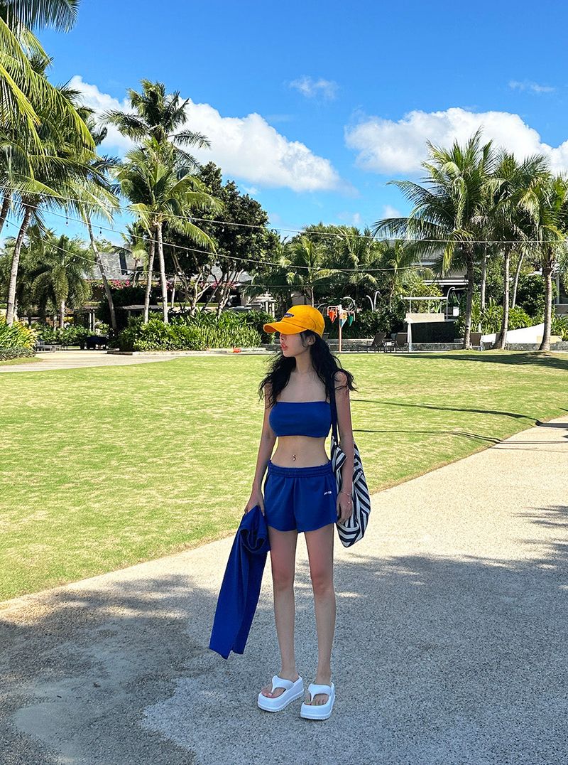 Yellow lettering ball cap