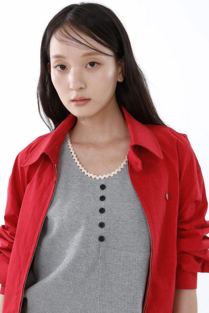 HIGH-DENSITY TWILL WORK JACKET_RED