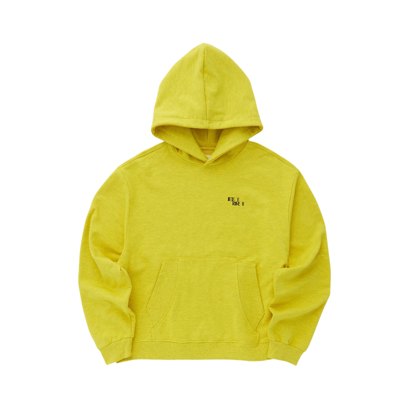 EEERRR Basic logo needlework hoodie (Melange Yellow)