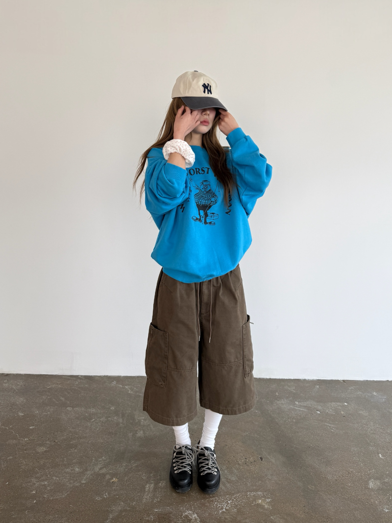 zipper bermuda cargo pants