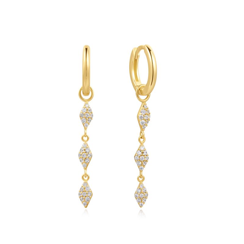 ANIA HAIE（アニア ハイエ）の「ゴールドパヴェスパークルドロップ925シルバーリングイヤリングE061-15G（アクセサリー）」