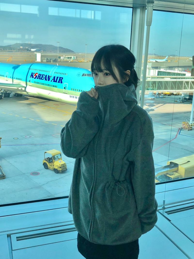 Airport fleece unbalance jacket