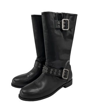 ULAN(ユレン)の「eyelet buckle middle long boots(Shoes)」