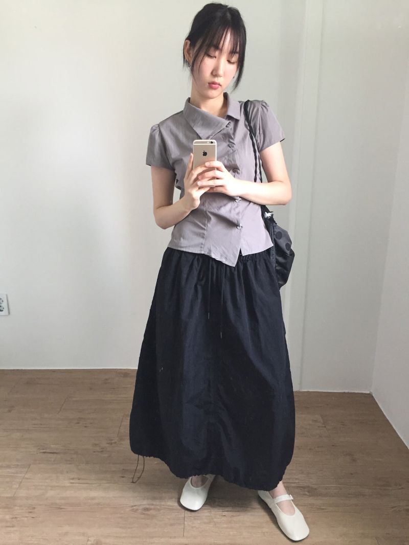 Vivi Balloon Long Skirt (3color)