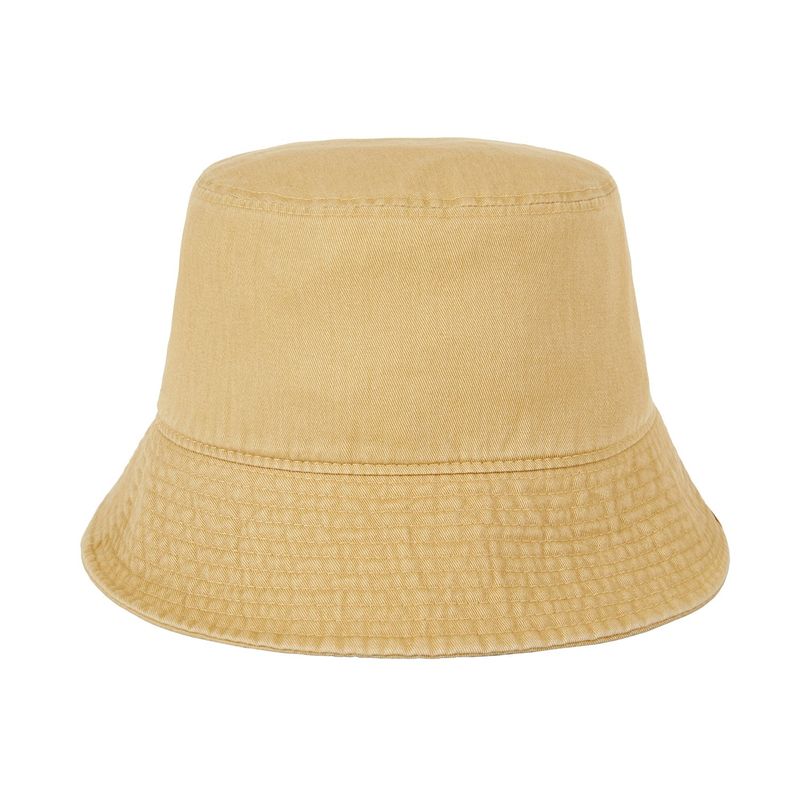 Monogram Label Pigment Bucket Hat Yellow