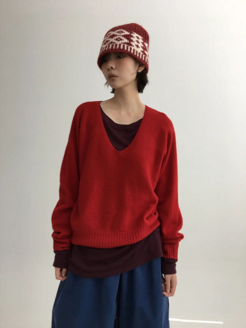 Pattah Nordic Knit Hat (4color)