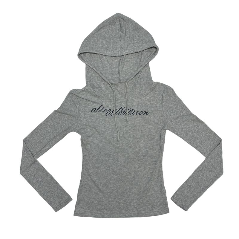 Lettering slim hoodie