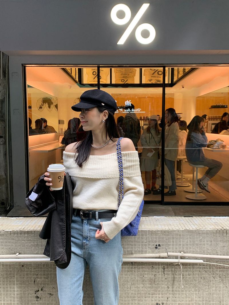 TRENDY APPAREL（トレンディー アパレル）の「[MADE] PONIA OFF SHOULDER KNIT（Tops）」