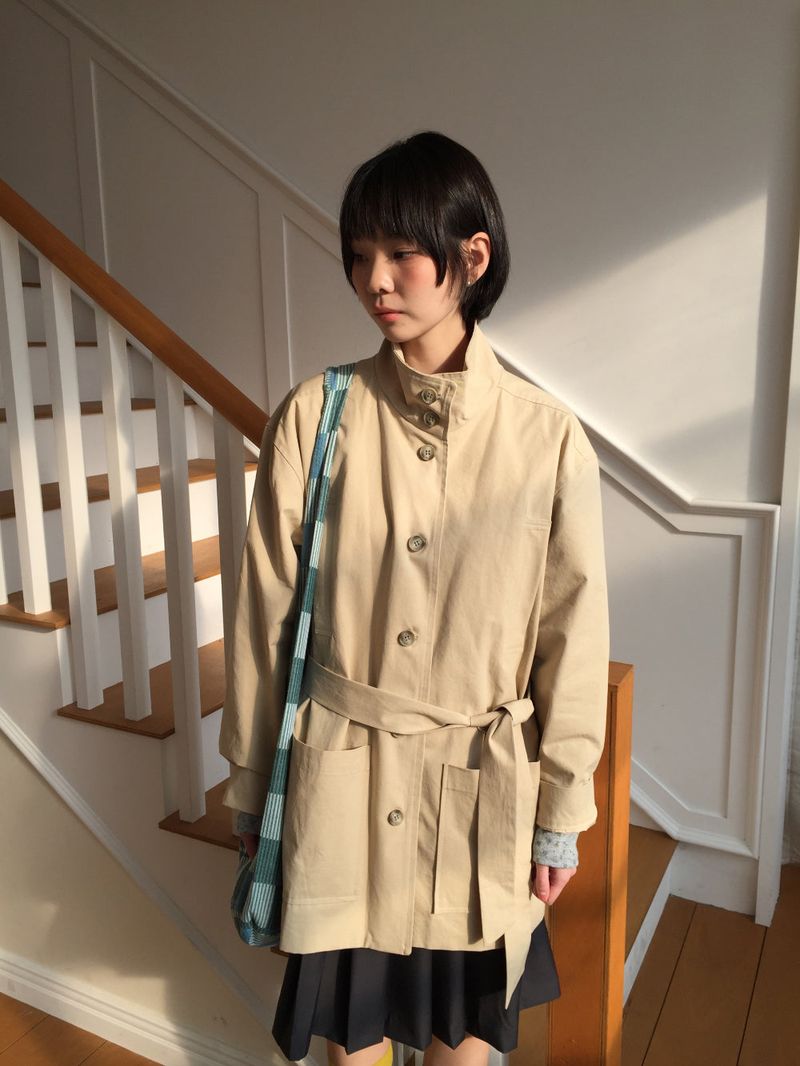Windsor trench half coat (2color)