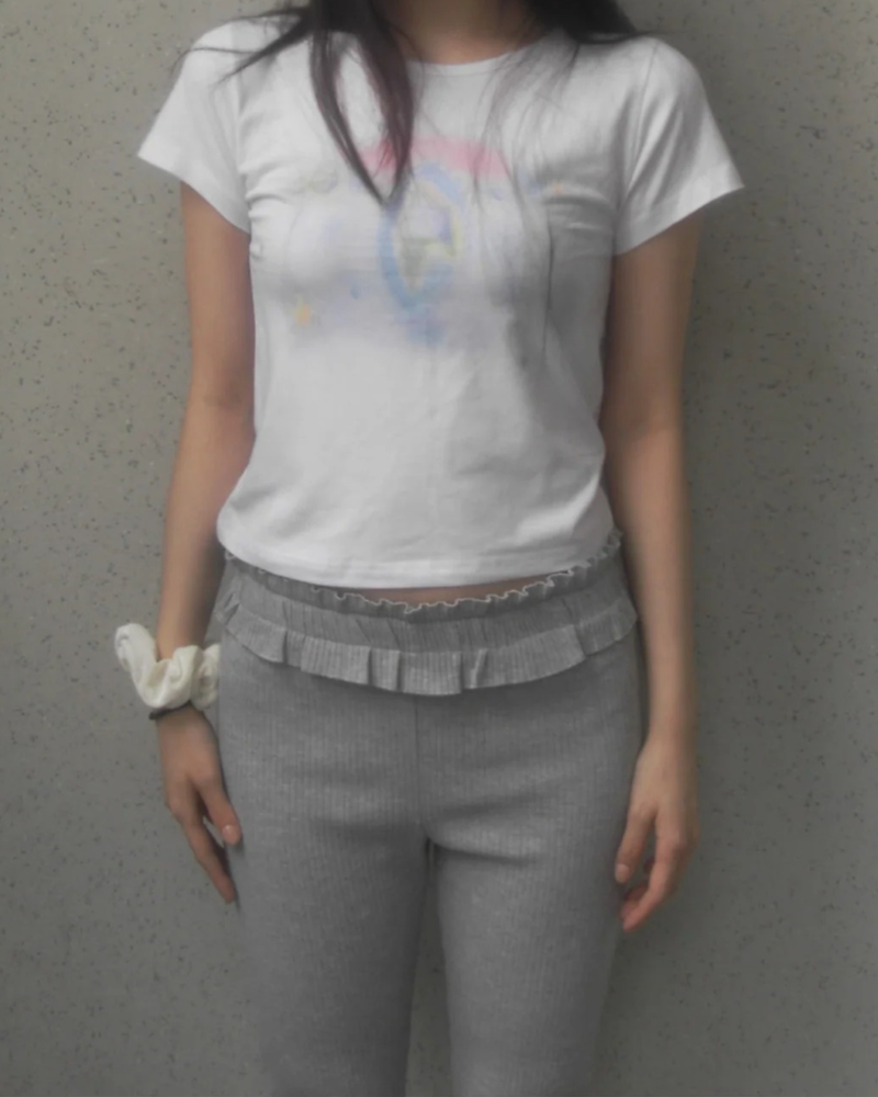 frill leggings pants