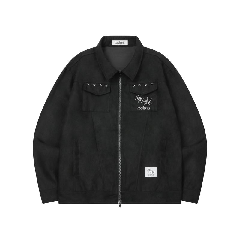 ELIO EYELET 2-WAY TRUCKER JACKET UNISEX