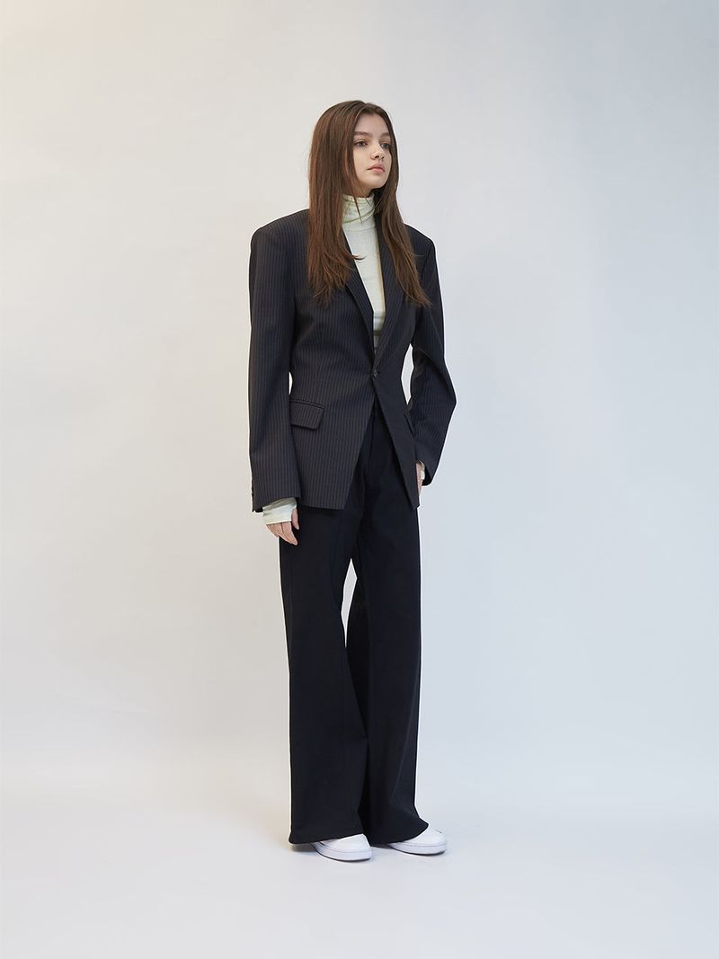 NAVY HOURGLASS STRIPE BLAZER(Copy)