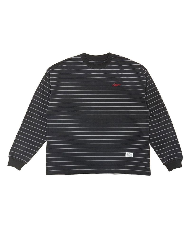 STRIPE LONG SLEEVES CHARCOAL