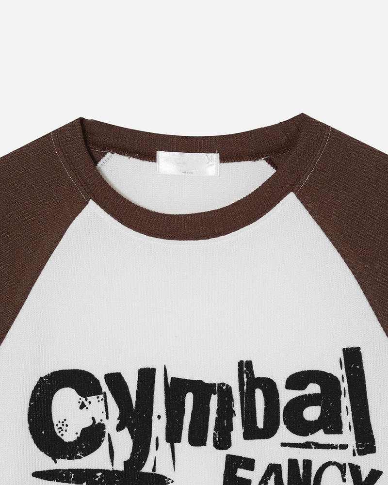 Fancy raglan knitwear T-shirt