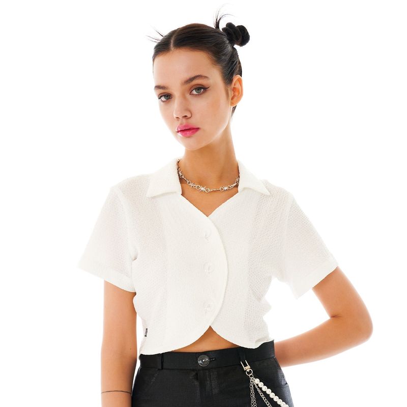 OTHER-worldly（アザーワールドリー）の「Tulip Shirt [White]（Tops）」