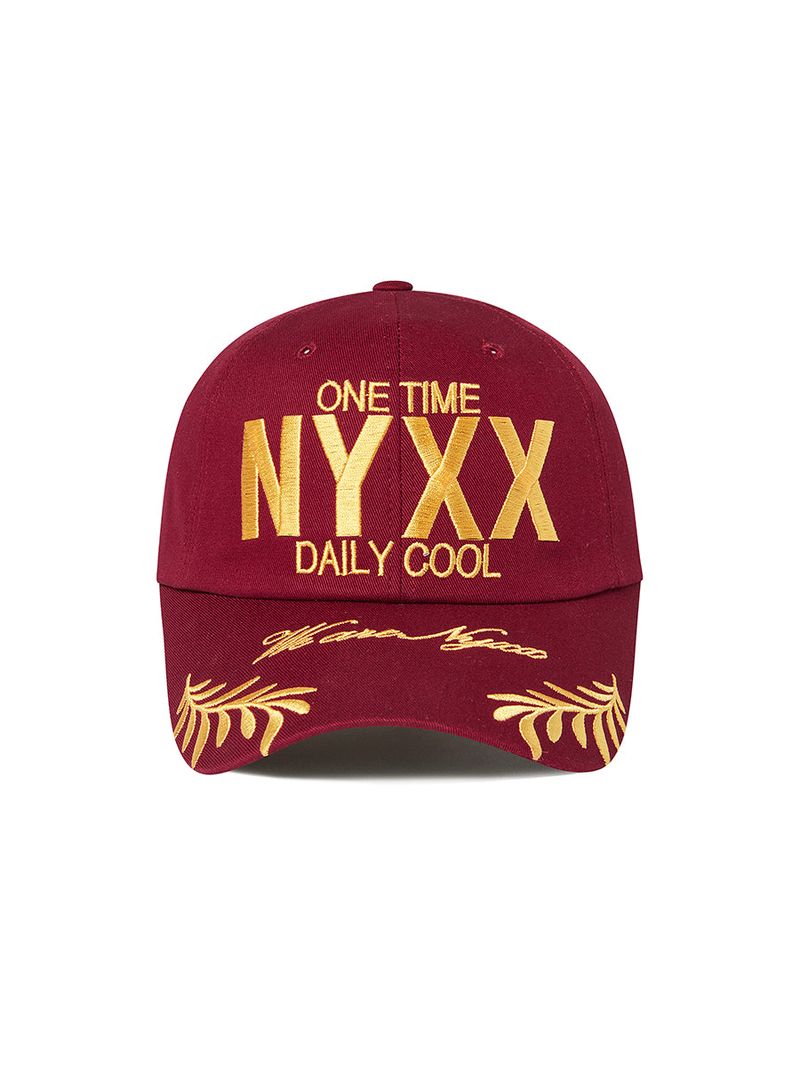 NYX SLOGAN BALL CAP (BURGUNDY)